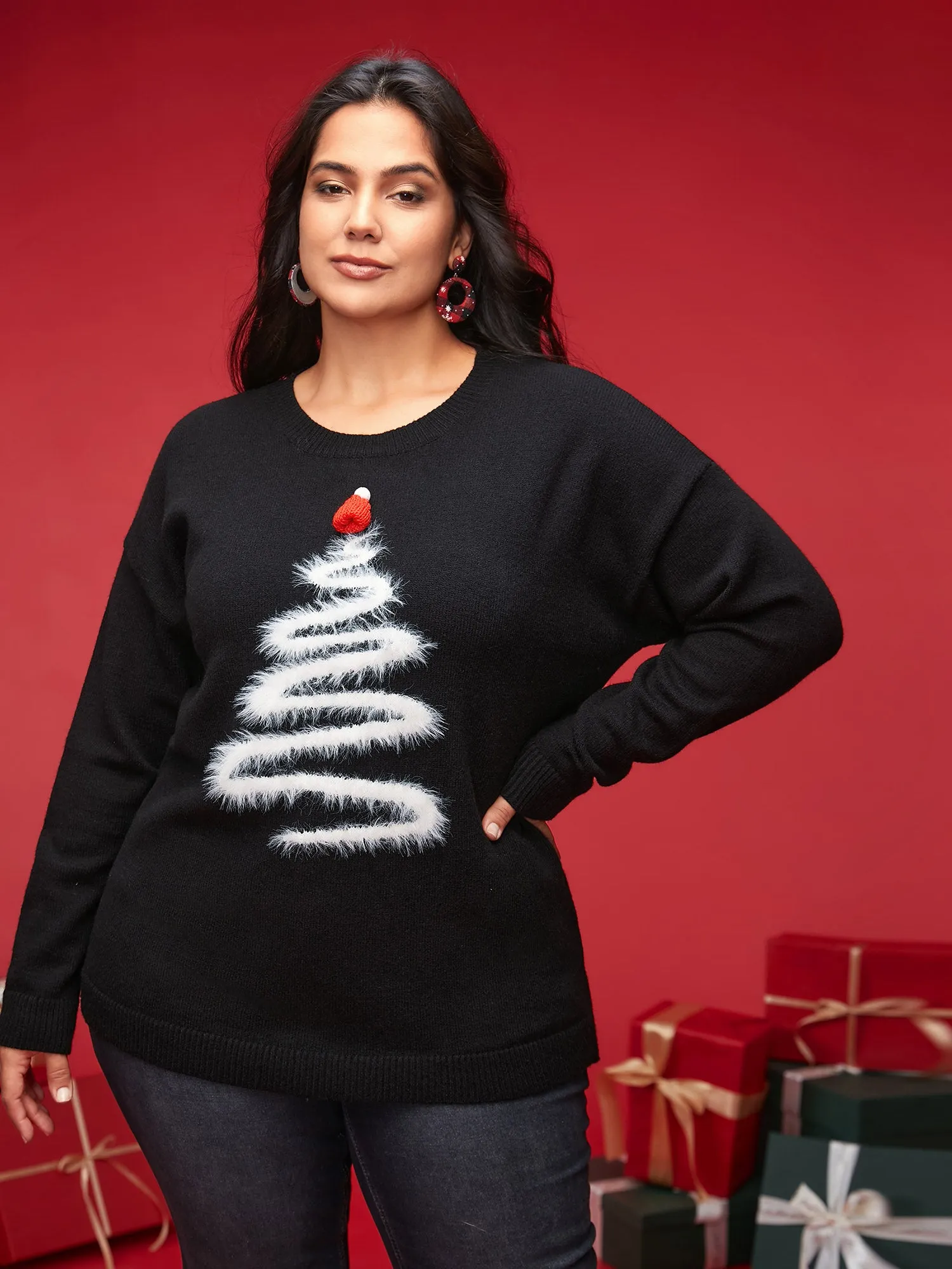 Supersoft Essentials Hat On Furry Tree Crew Pullover sold by Bloomchic product image thumbnail 4