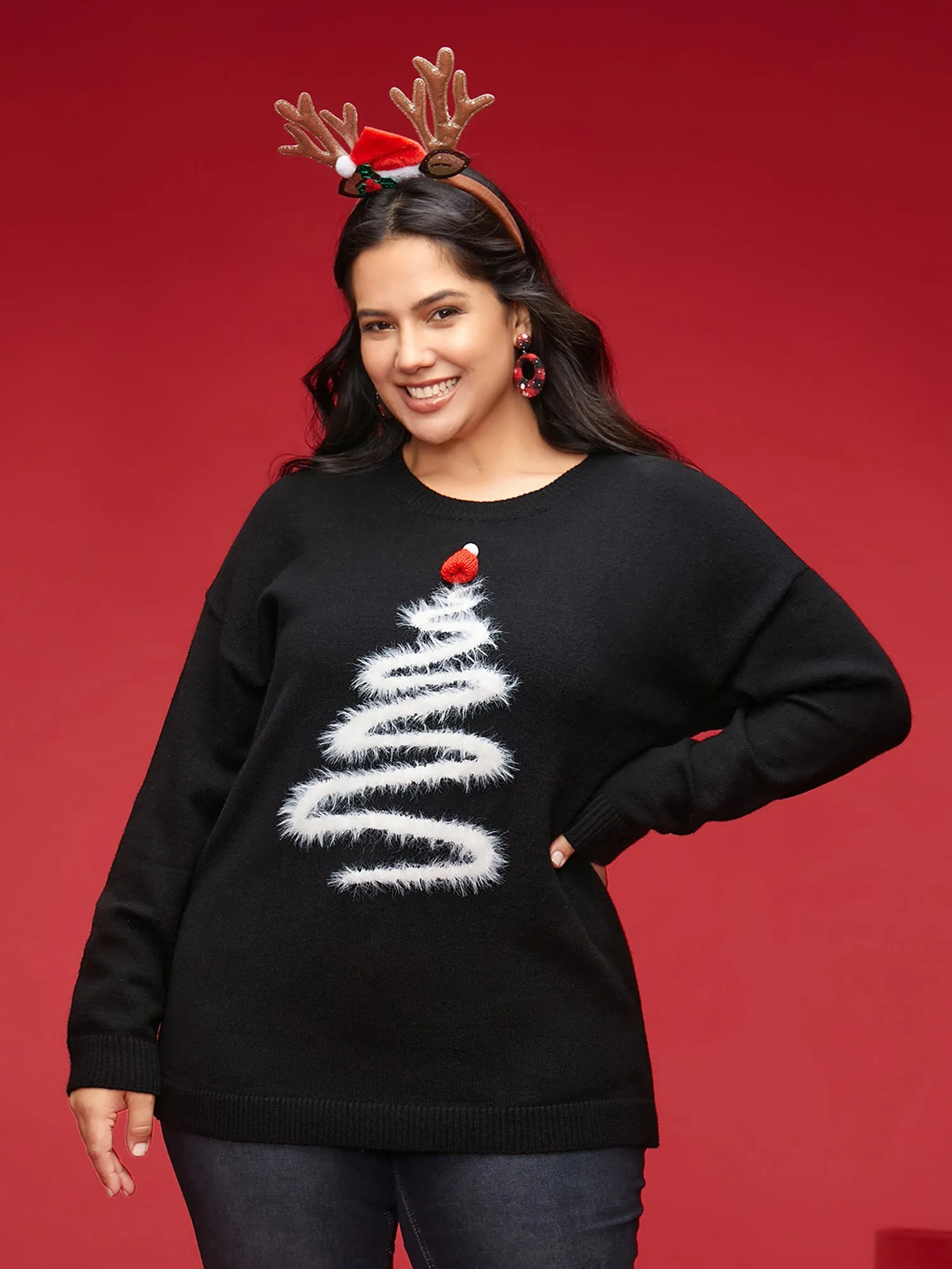 Supersoft Essentials Hat On Furry Tree Crew Pullover sold by Bloomchic