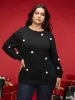 3D Dots Round Neck Relaxed Fit Sweatshirt sold by Bloomchic
