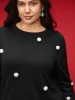 3D Dots Round Neck Relaxed Fit Sweatshirt sold by Bloomchic