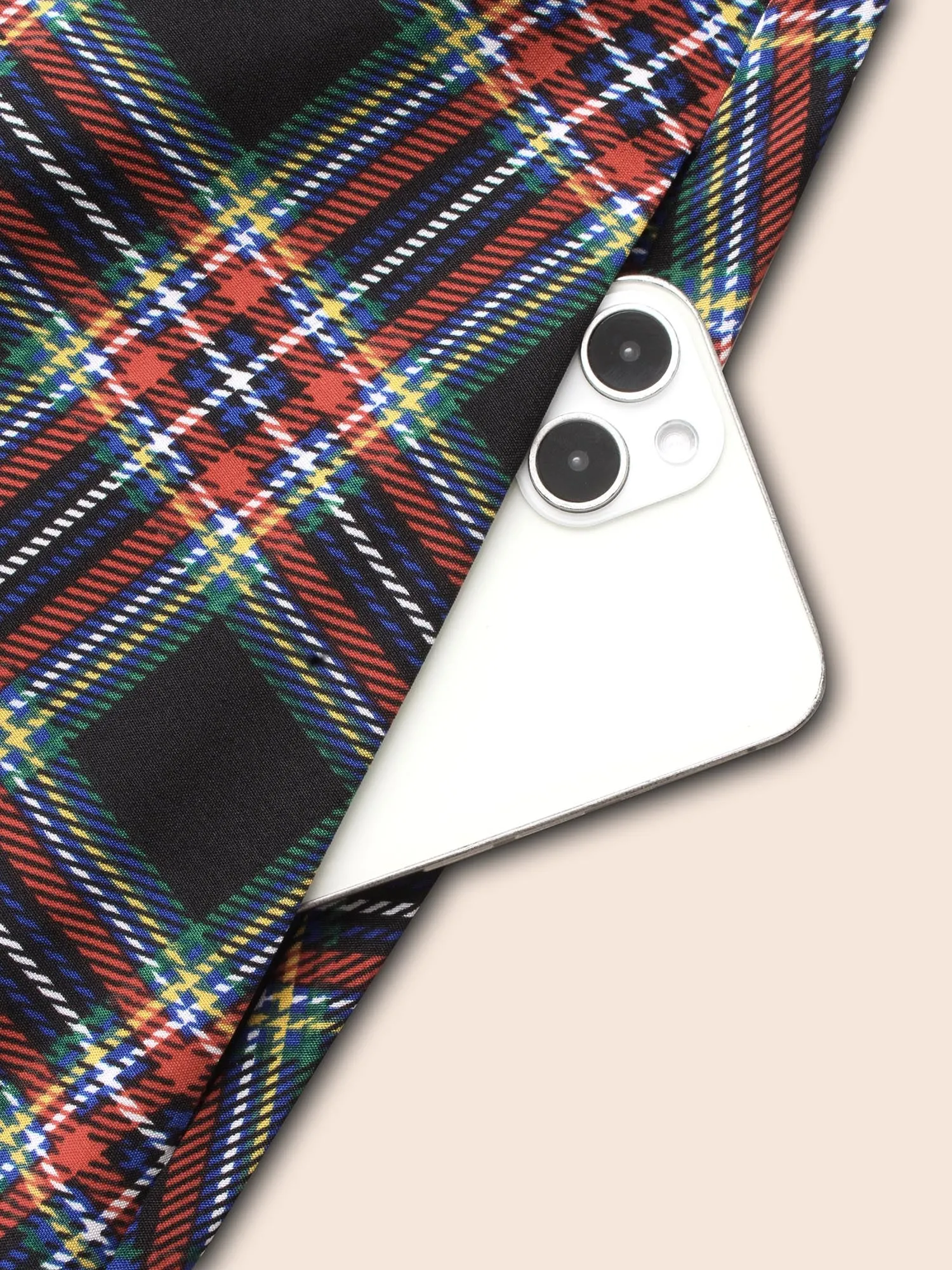 Plaid Square Neckline Puffy Sleeve Midi Dress sold by Bloomchic product image thumbnail 5