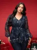 Enchanted Forest Embroidered Elastic Waist Blouse sold by Bloomchic