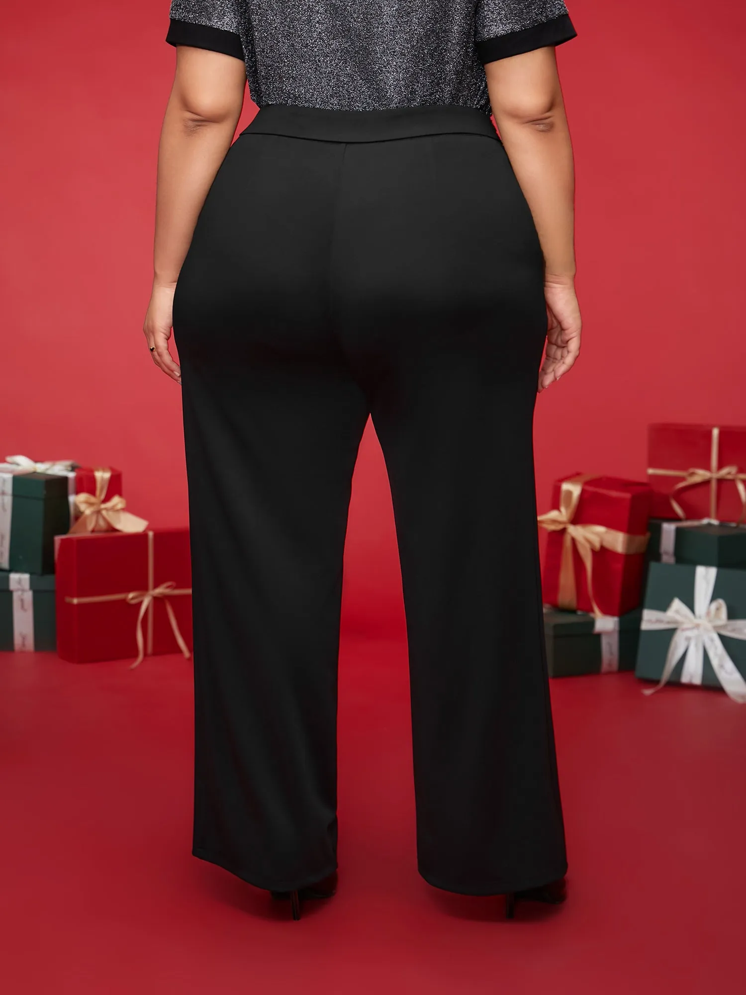 Diamond Trim Wide-Leg Pants sold by Bloomchic product image thumbnail 3