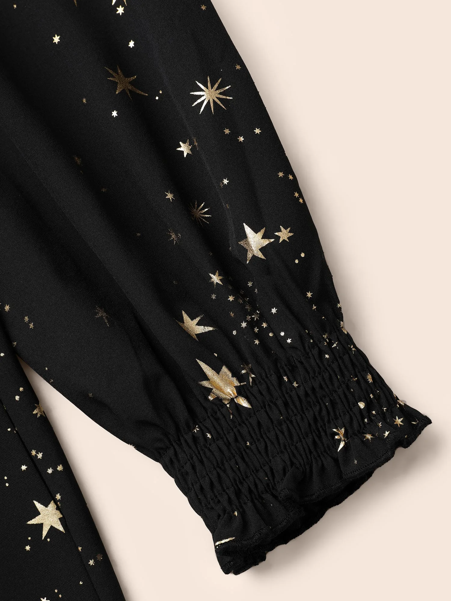 Star Printed Lace Neckline Midi Dress sold by Bloomchic product image thumbnail 5