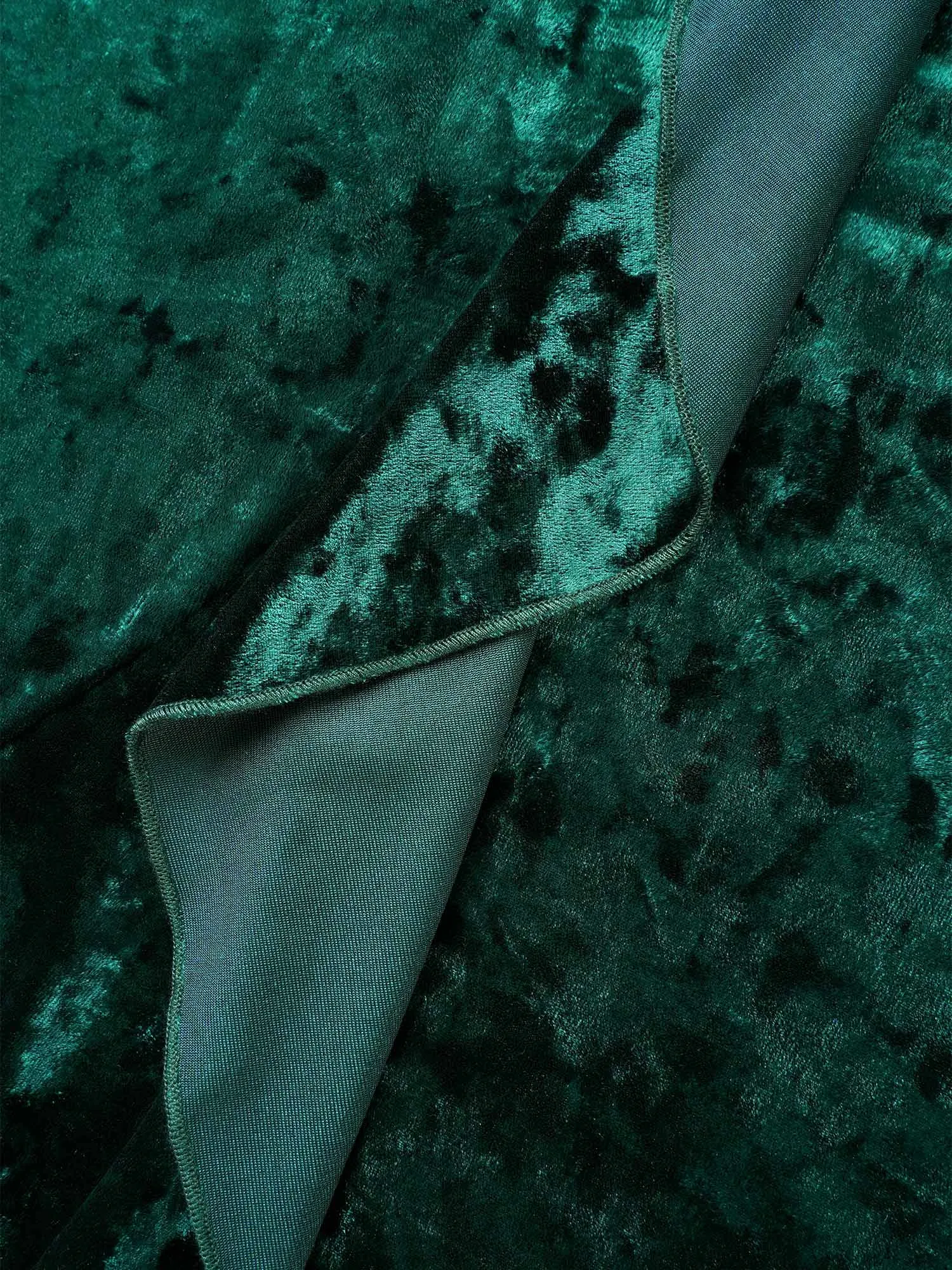 Velvet Surplice Neckline Ruffle Sleeves Midi Dress sold by Bloomchic product image thumbnail 5