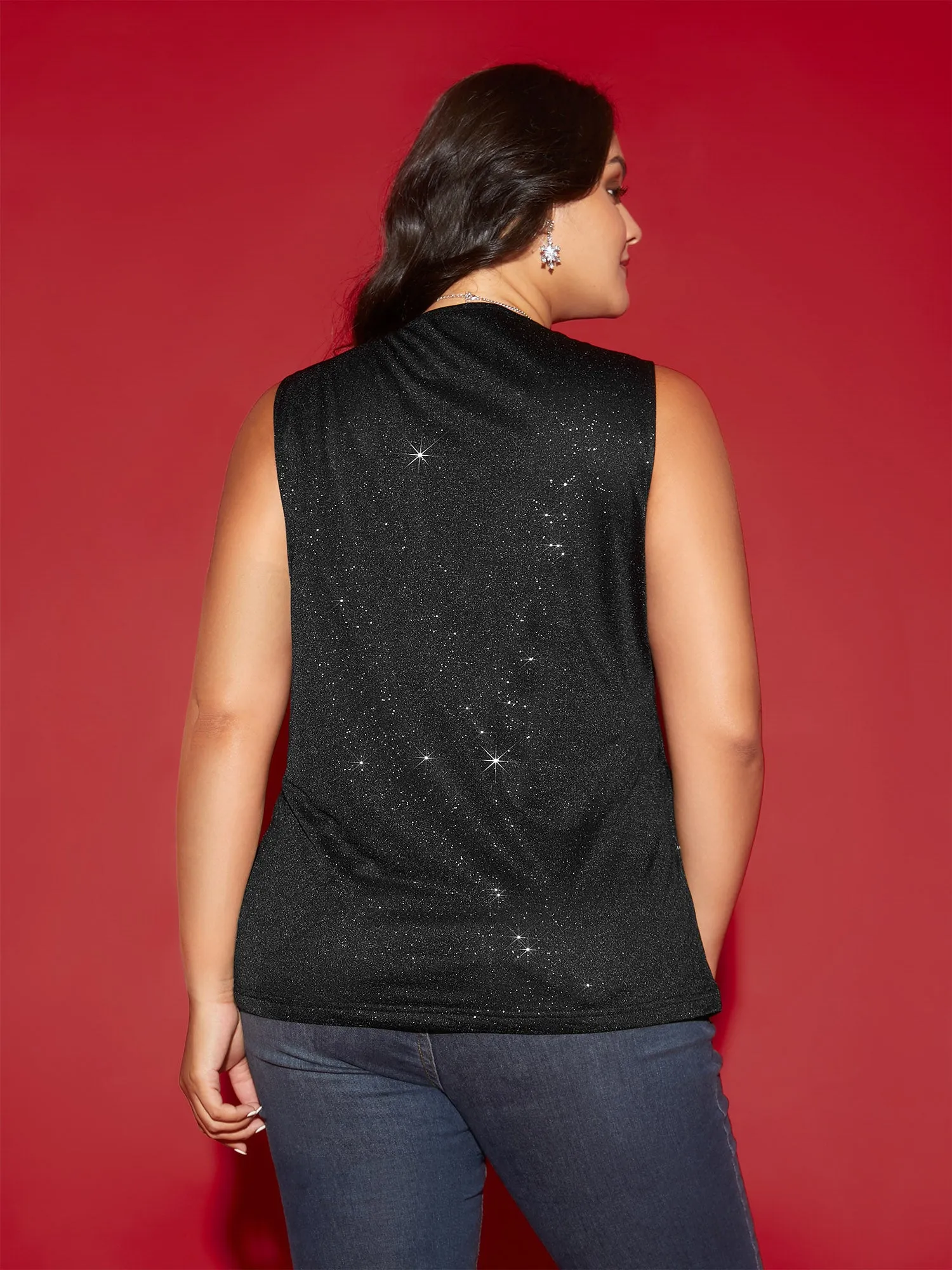 Metallic Wrap Stretchy Cami sold by Bloomchic product image thumbnail 5