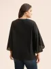 Embroidered V-neck Ruffle Sleeve Blouse sold by Bloomchic