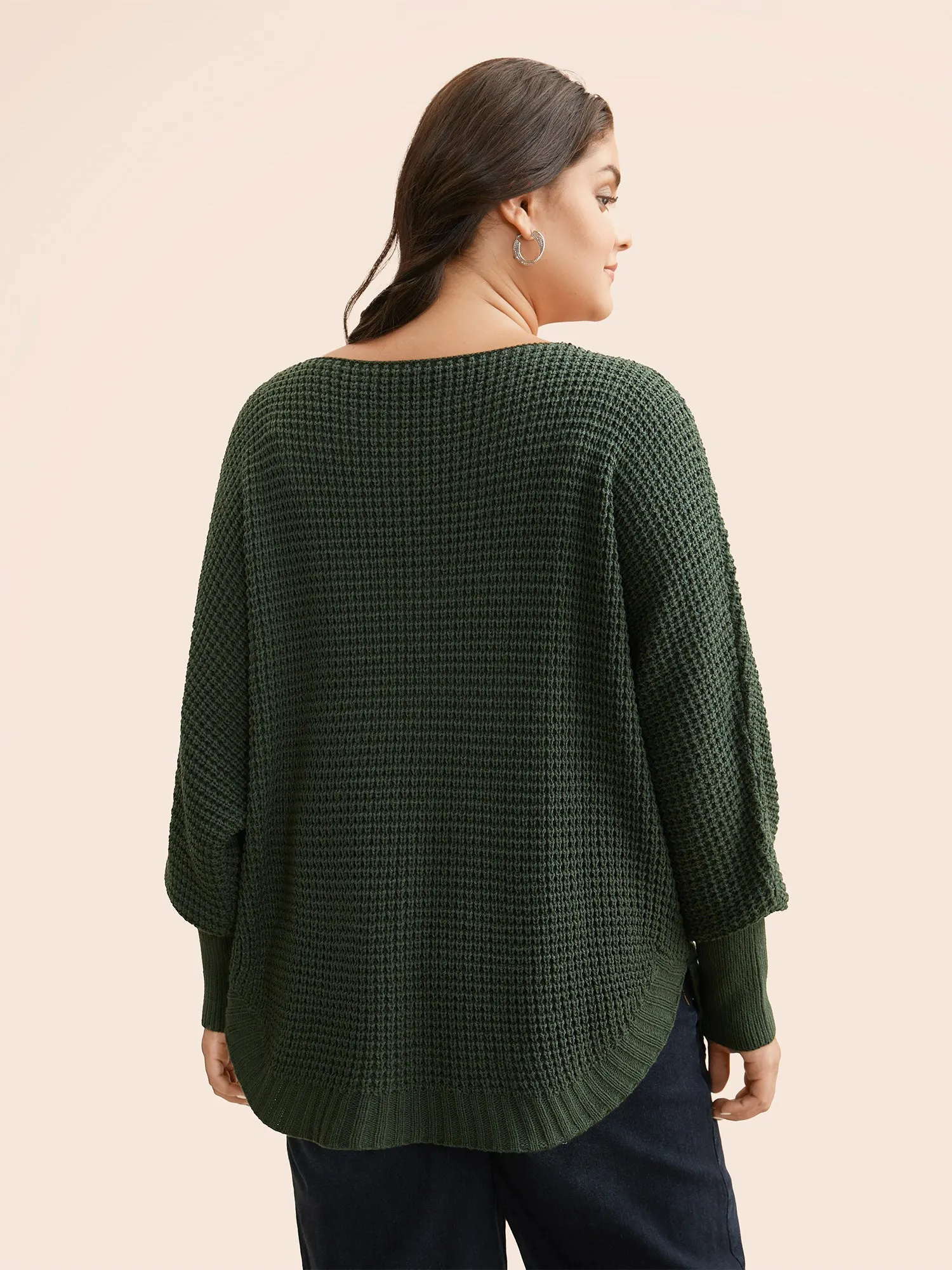 Texture Boat Neck Dolman Sleeve Pullover sold by Bloomchic product image thumbnail 2