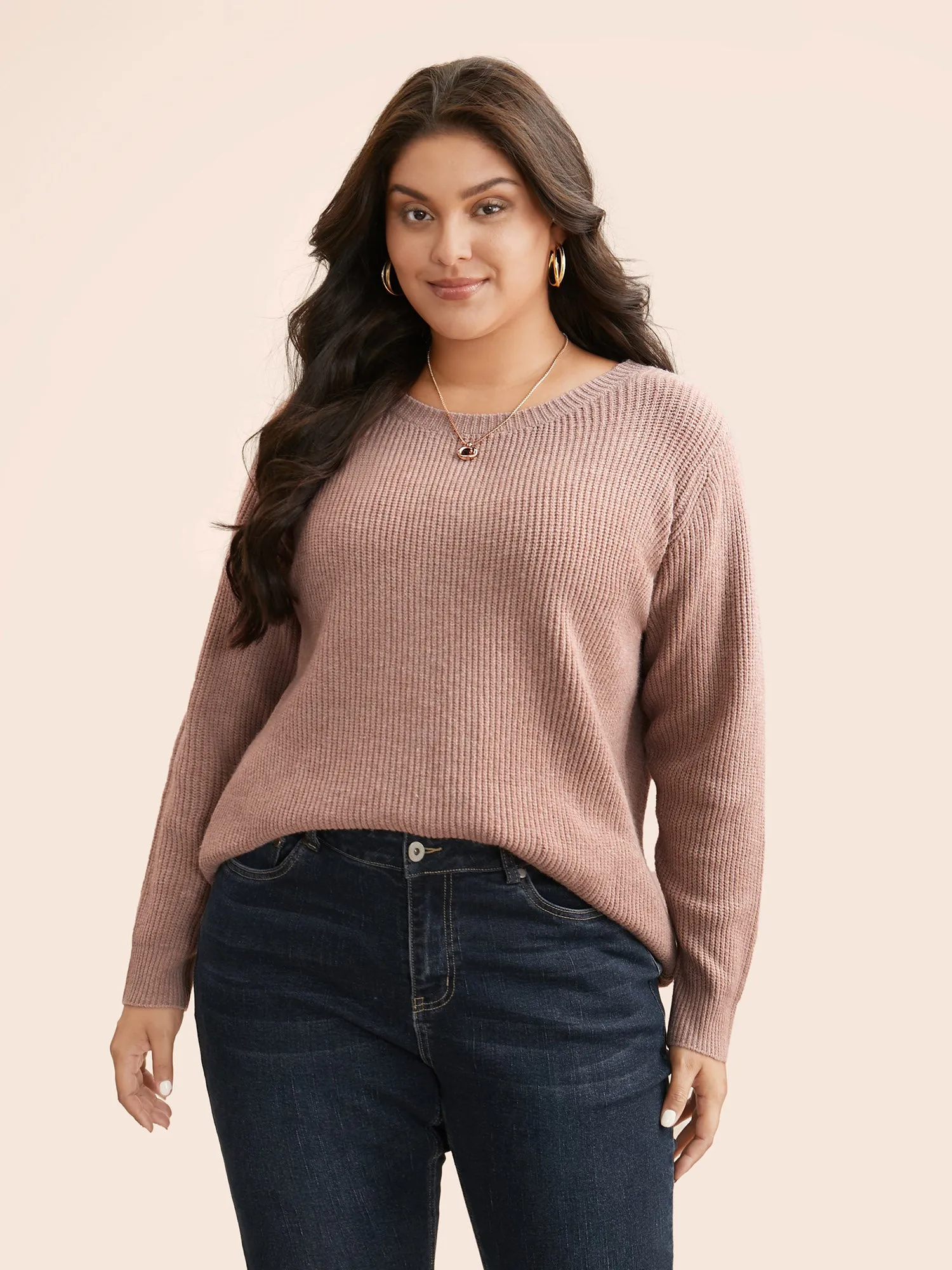 Round Neck Texture Back Bowknot Pullover sold by Bloomchic product image thumbnail 5