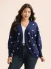 Polka Dot Curved Hem Dolman Sleeve Cardigan sold by Bloomchic