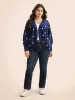 Polka Dot Curved Hem Dolman Sleeve Cardigan sold by Bloomchic