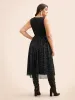 V Neck Glitter Patchwork Tank Dress sold by Bloomchic