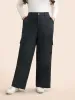 Mid Rise Patched Pocket Wide Leg Pants sold by Bloomchic