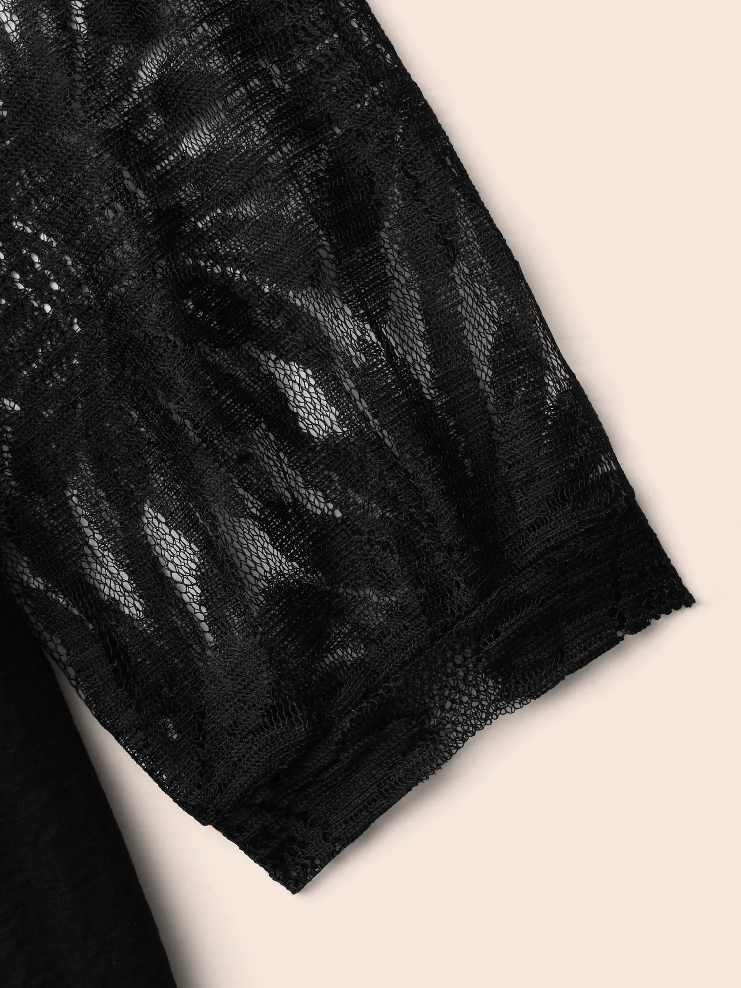 Crochet Lace Mesh Mock Neck Jumpsuit sold by Bloomchic product image thumbnail 5