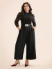 Crochet Lace Mesh Mock Neck Jumpsuit sold by Bloomchic