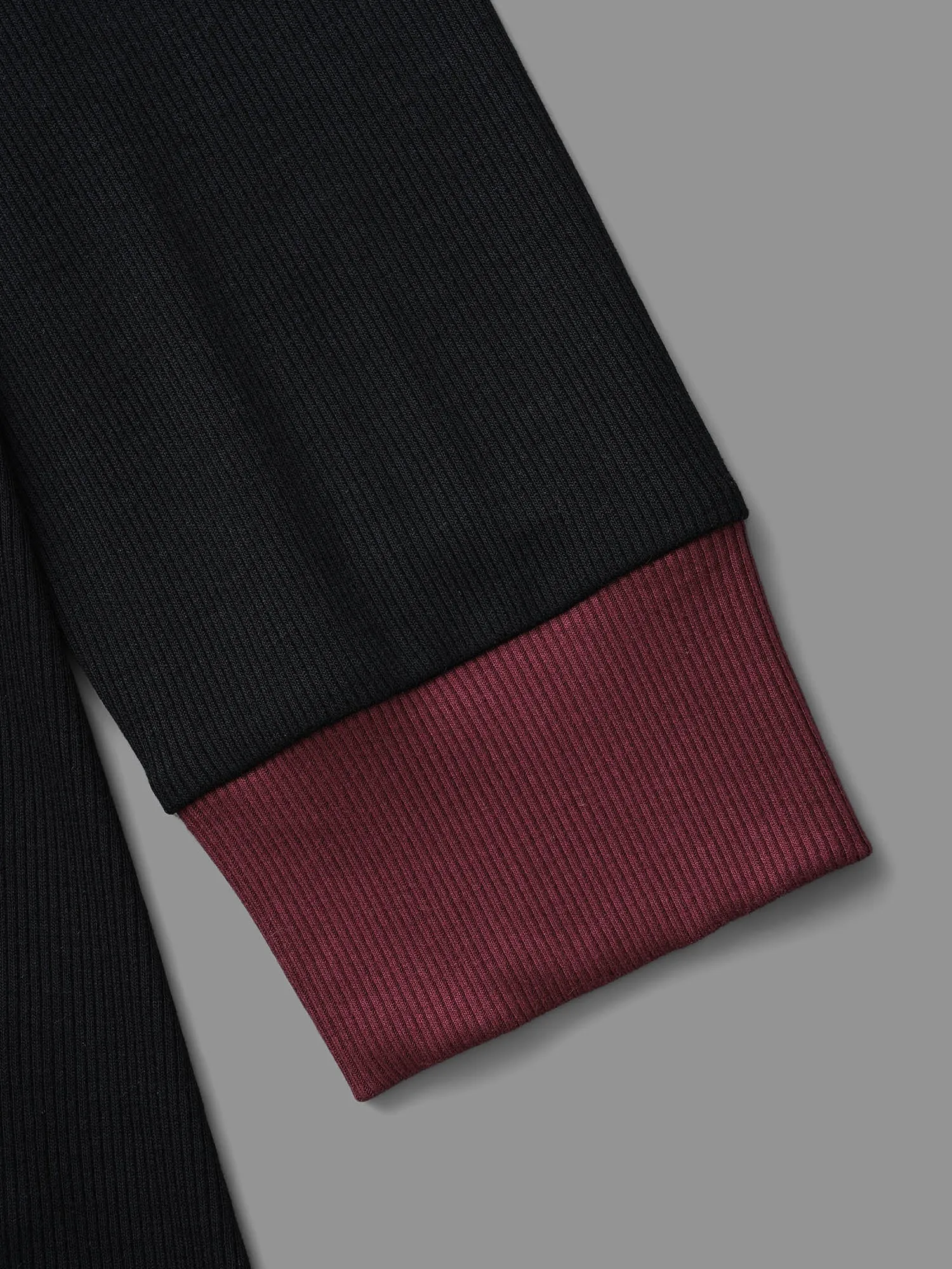 Notched Collar Contrast Patchwork Button Up T-shirt sold by Bloomchic product image thumbnail 5