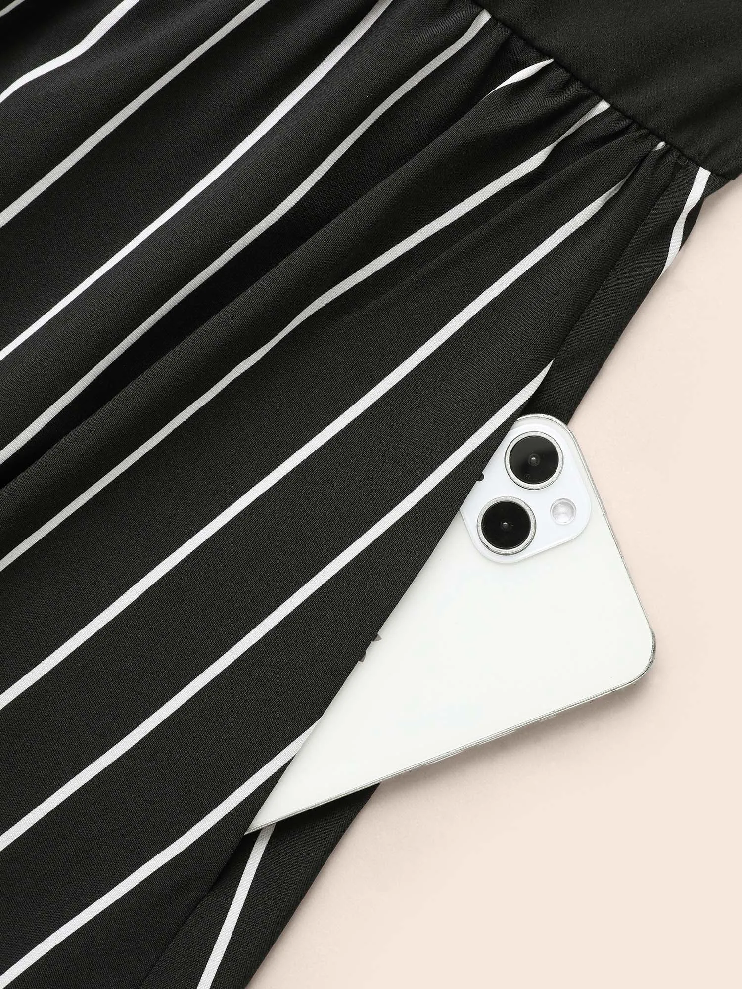 Round Neck Striped Patchwork Midi Dress sold by Bloomchic product image thumbnail 5