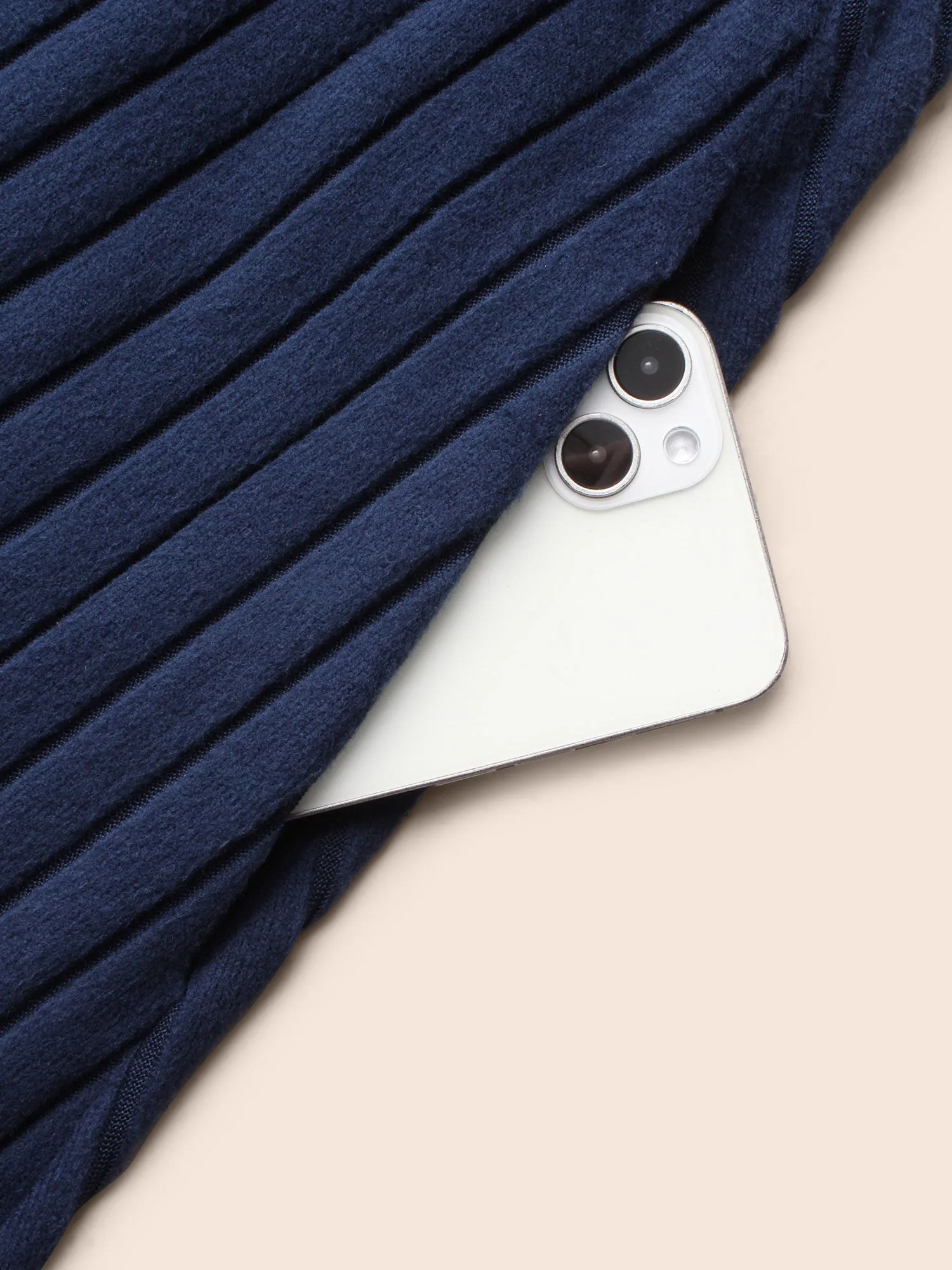 Plain Turtleneck Arc Hem Belted Dress sold by Bloomchic product image thumbnail 5