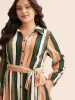 Contrast Striped Belted Midi Dress sold by Bloomchic