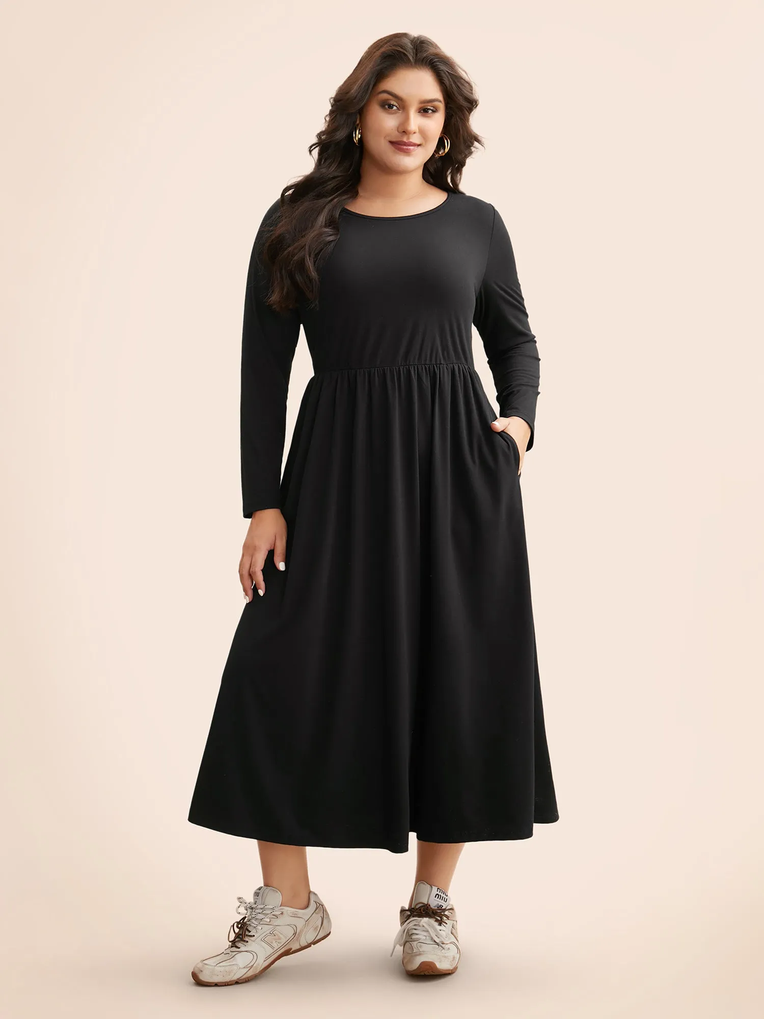 Supersoft Essentials Elastic Waist Midi Dress sold by Bloomchic product image thumbnail 3