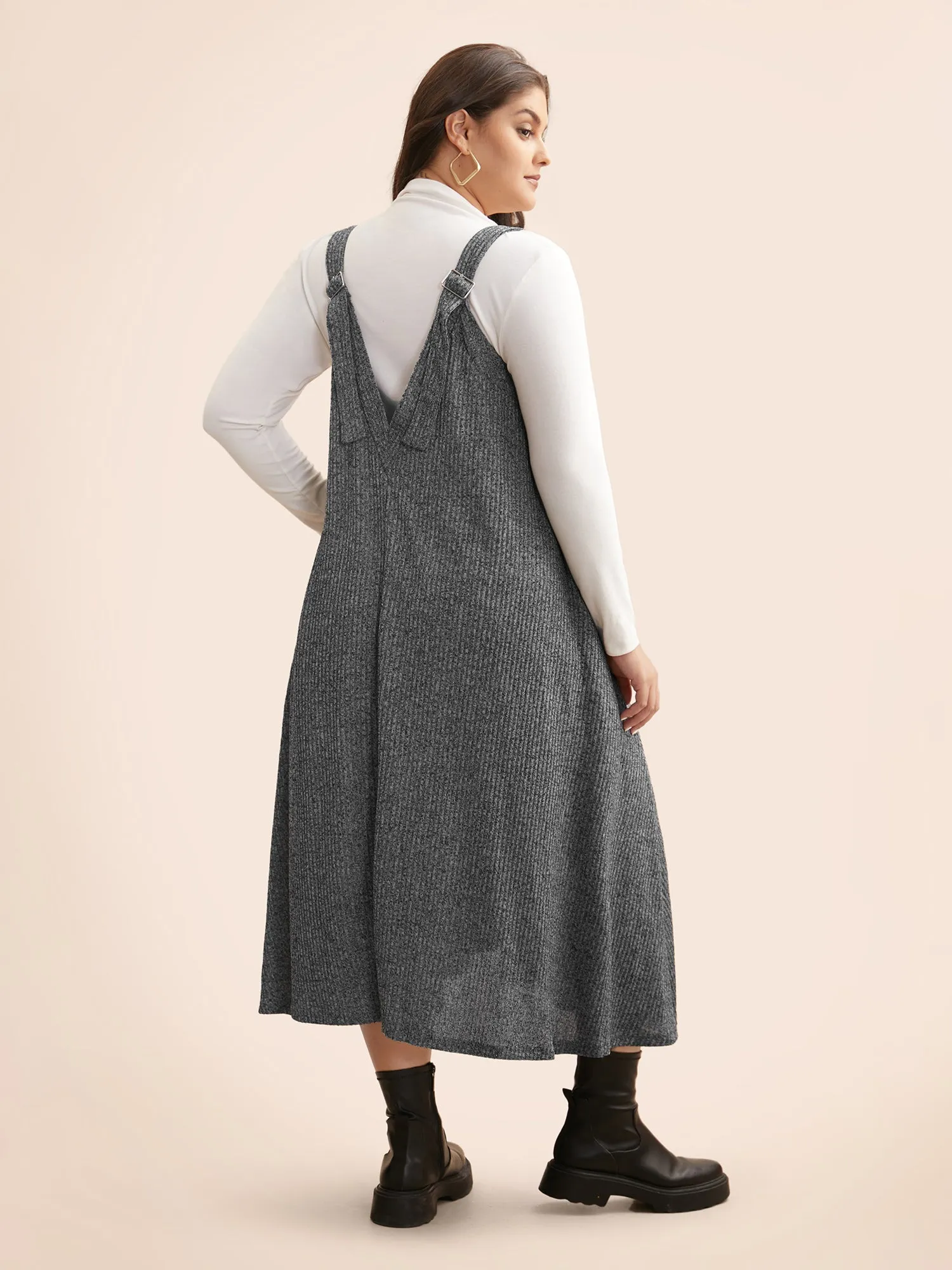 Solid Heather Textured Cami Dress sold by Bloomchic product image thumbnail 4