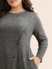 Crew Neck Button Detail Slim Fit Dress sold by Bloomchic