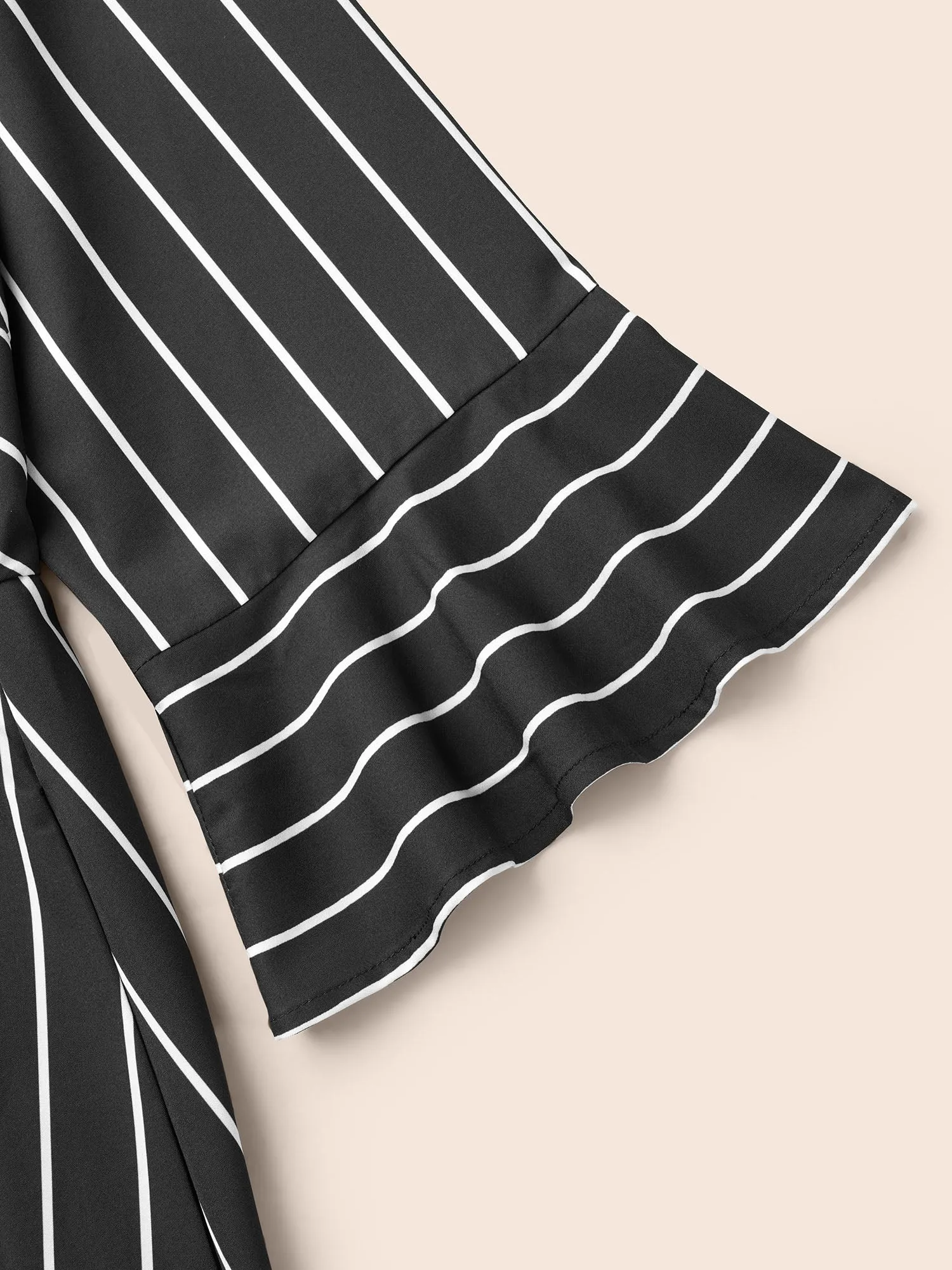 Striped Flutter Sleeve Midi Dress sold by Bloomchic product image thumbnail 5