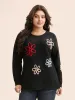 Crochet Floral Crew Neck Pullover sold by Bloomchic