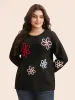 Crochet Floral Crew Neck Pullover sold by Bloomchic