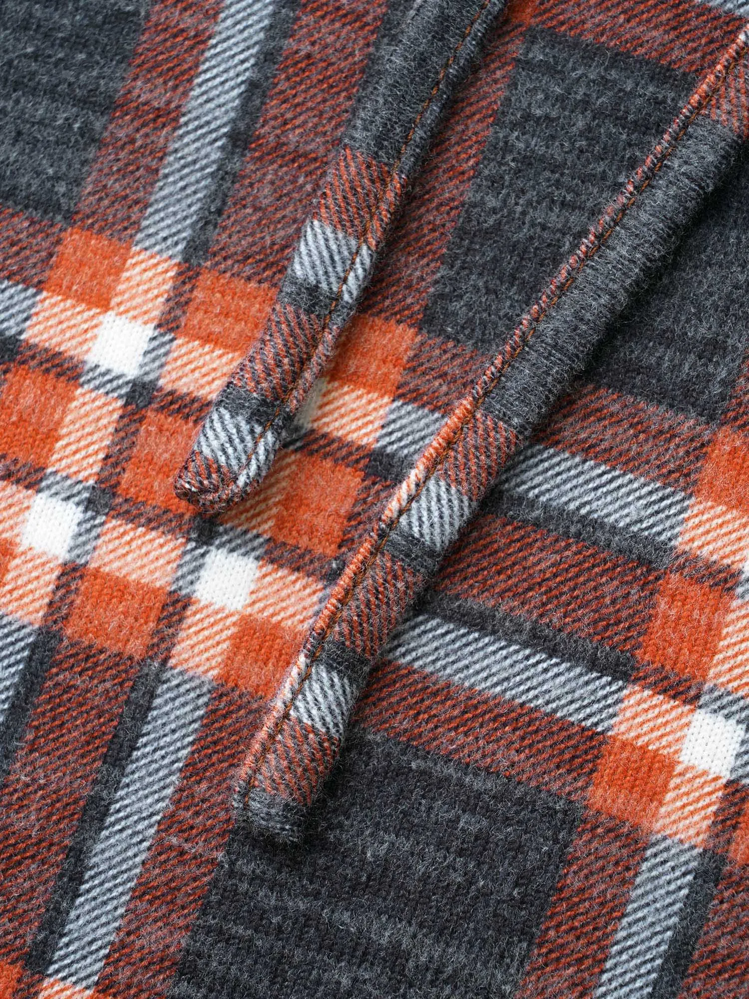 Plaid Hooded Drawstring Raglan Sleeve Sweatshirt sold by Bloomchic product image thumbnail 5