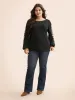 Crew Neck Patchwork Crochet Floral T-shirt sold by Bloomchic