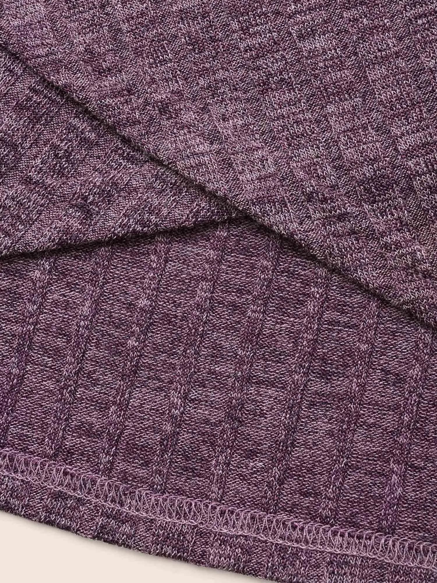 Solid Rib Knit Wrap Jersey Top sold by Bloomchic product image thumbnail 5