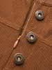 Corduroy Button Detail Adjustable Straps Jumpsuit sold by Bloomchic