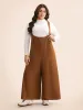 Corduroy Button Detail Adjustable Straps Jumpsuit sold by Bloomchic
