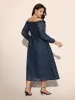 Off Shoulder Shirred Frill Trim Dress sold by Bloomchic