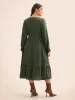Plain Textured V Neck Ruffle Hem Dress sold by Bloomchic