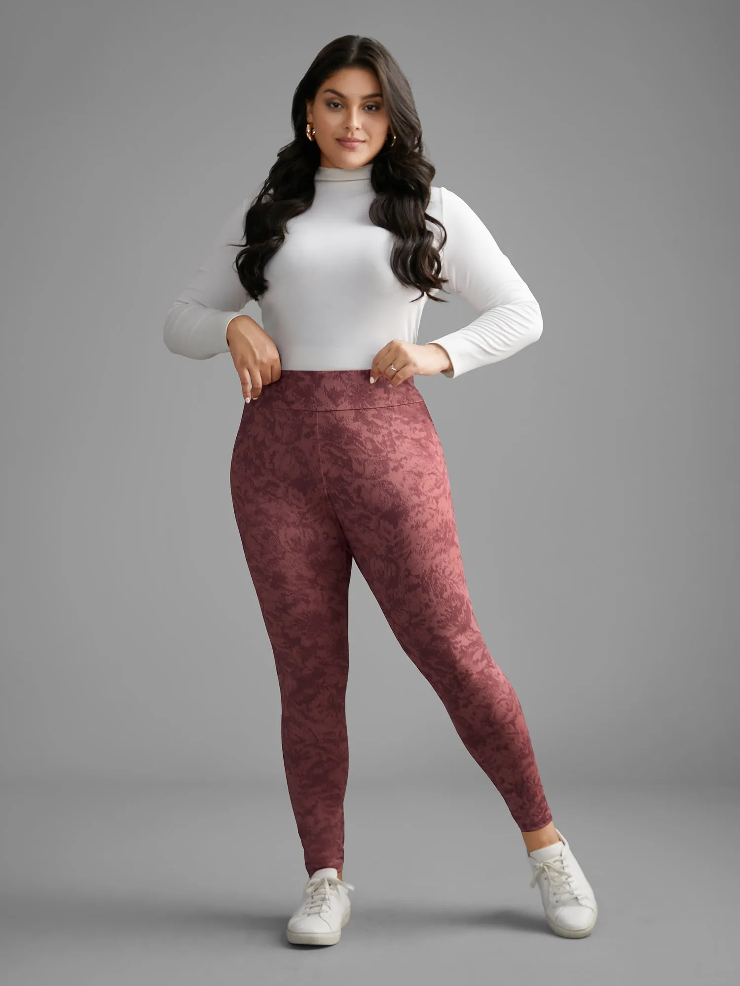 Textured Mid Rise Skinny Leggings sold by Bloomchic product image thumbnail 2