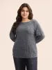 Textured Heather Button Detail Top sold by Bloomchic