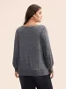 Textured Heather Button Detail Top sold by Bloomchic