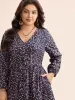 Boho Print Lantern Sleeve Midi Dress sold by Bloomchic
