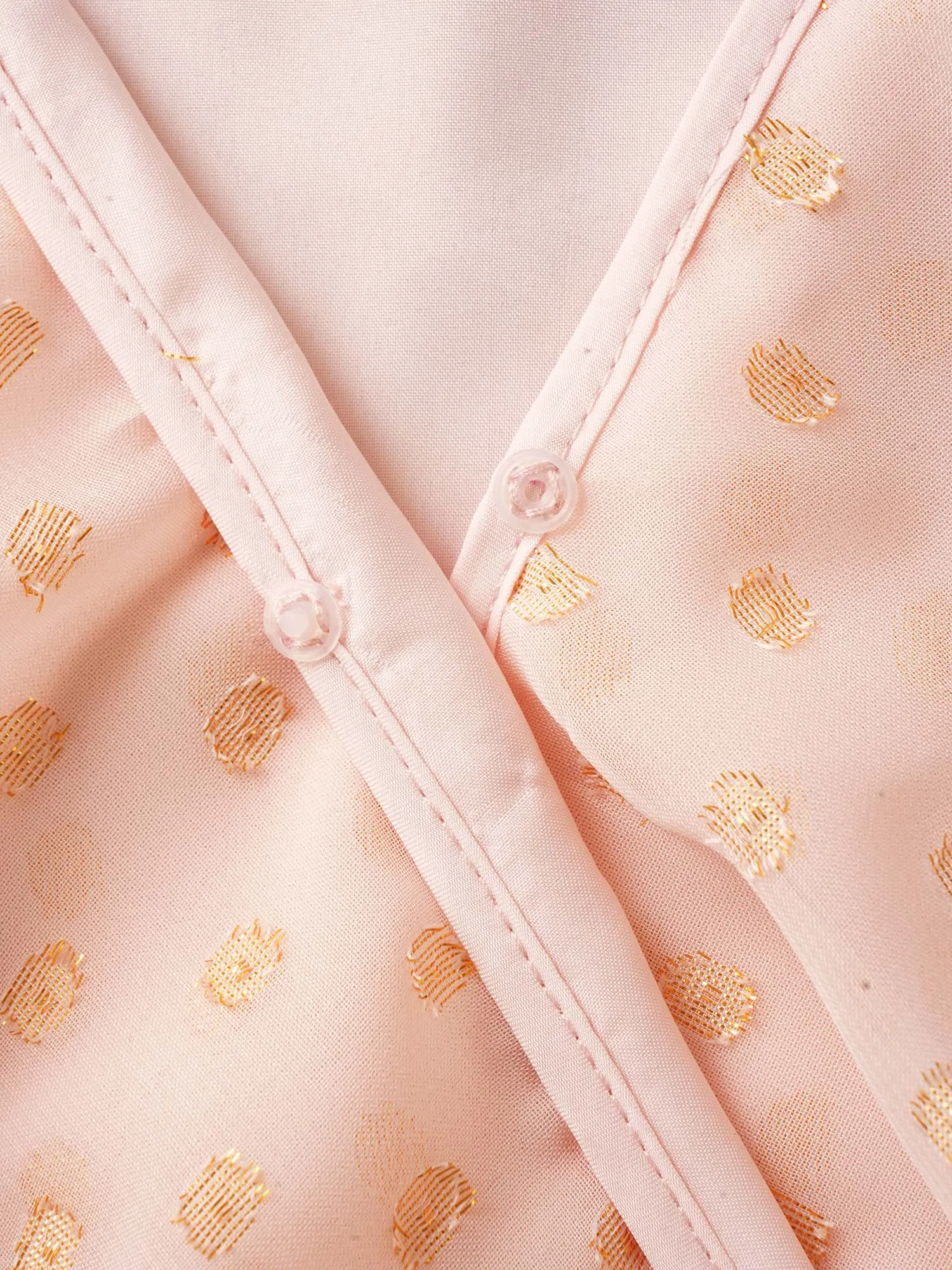 Polka Dot Ruffles Belted Sleeveless Dress sold by Bloomchic product image thumbnail 5