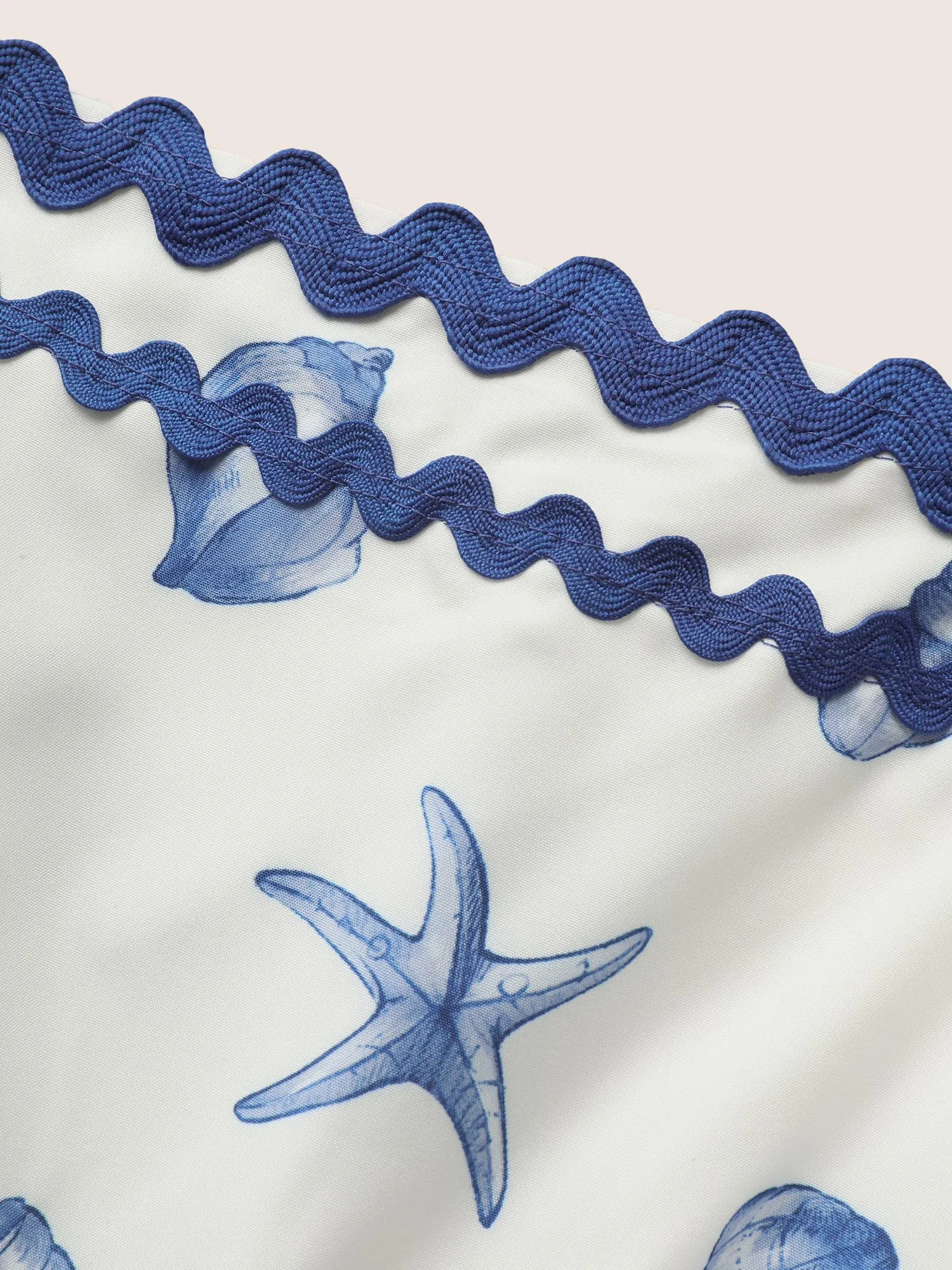 Square Neck Marine Elements Contrast Webbing Blouse sold by Bloomchic product image thumbnail 5