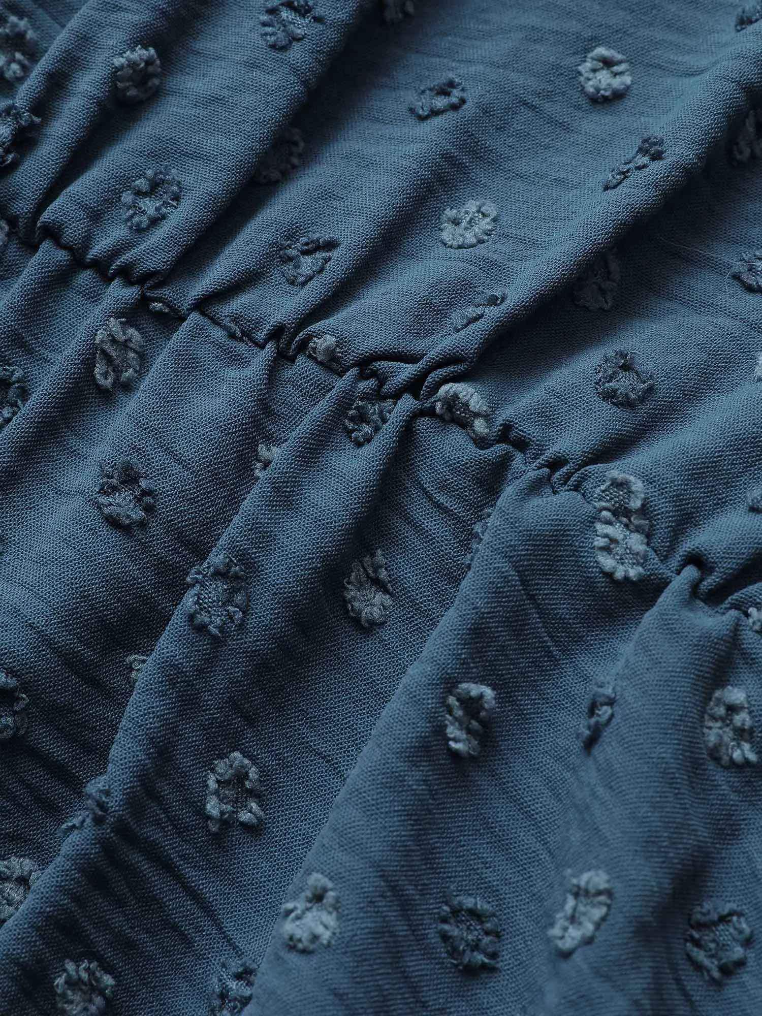 Polka Dot Textured Petal Sleeve Lace Trim Blouse sold by Bloomchic product image thumbnail 5