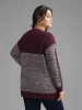 Round Neck Heather Patchwork Pullover sold by Bloomchic