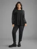 Polka Dot Patchwork Raglan Sleeve Sweatshirt sold by Bloomchic