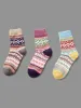 3 Pairs Geometric Textured Socks sold by Bloomchic