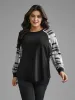 Colorblock Contrast Raglan Sleeve Sweatshirt sold by Bloomchic
