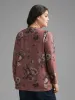 V Neck Floral Print Button Up T-shirt sold by Bloomchic