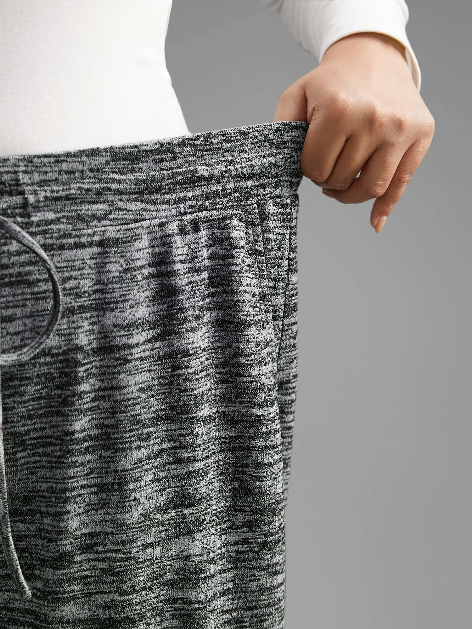 Heather Drawstring Loose Lounge Bottoms sold by Bloomchic product image thumbnail 5