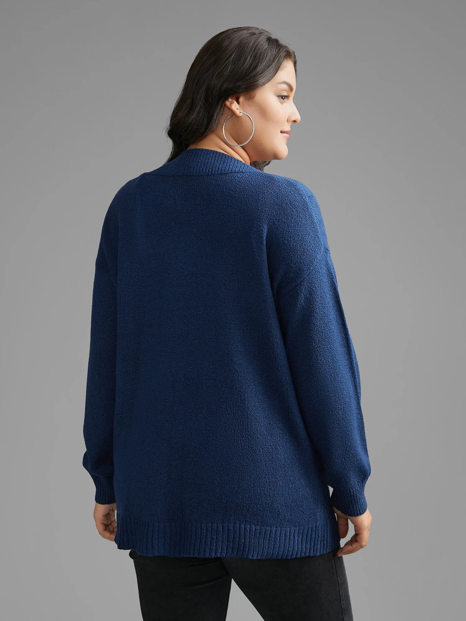 V Neck Cable Knit Texture Pullover sold by Bloomchic product image thumbnail 2